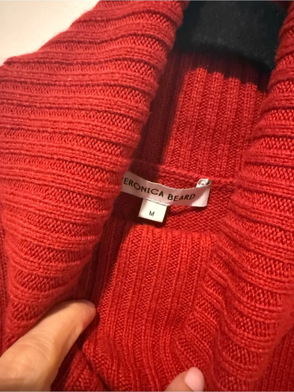 Veronica Beard Red Sleeveless Cowl Neck Mazzy Cashmere Top - Picture 3 of 5